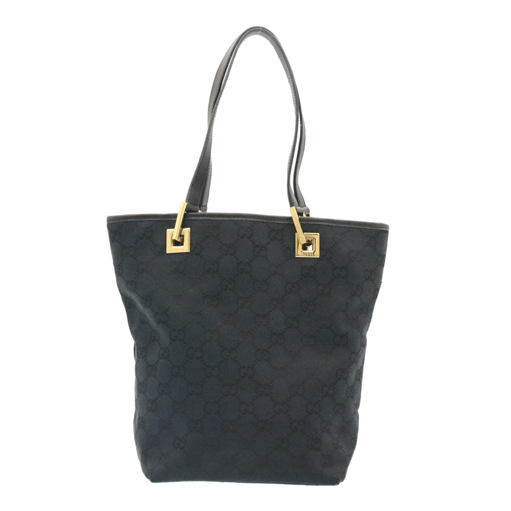 GUCCI GG Canvas Hand Bag Canvas Black ar5214