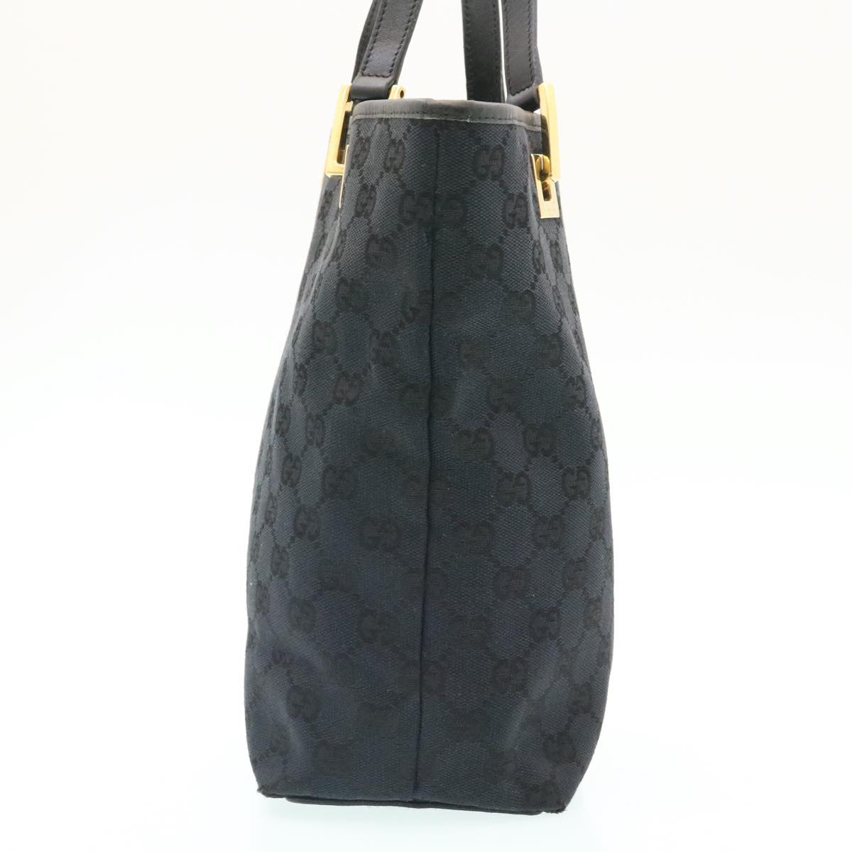 GUCCI GG Canvas Hand Bag Canvas Black ar5214