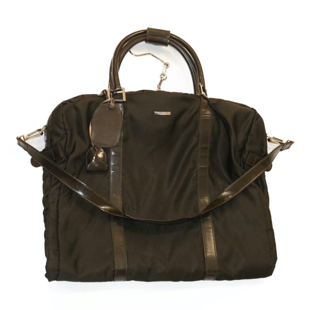 GUCCI Diamante Garment Cover Nylon Dark Brown ar5309
