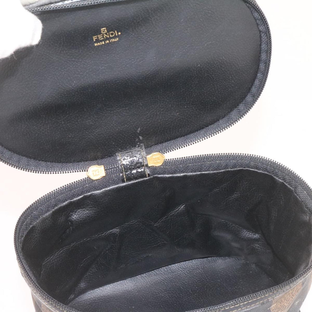 FENDI Shoulder Bag Canvas 2Set Black Brown ar5459
