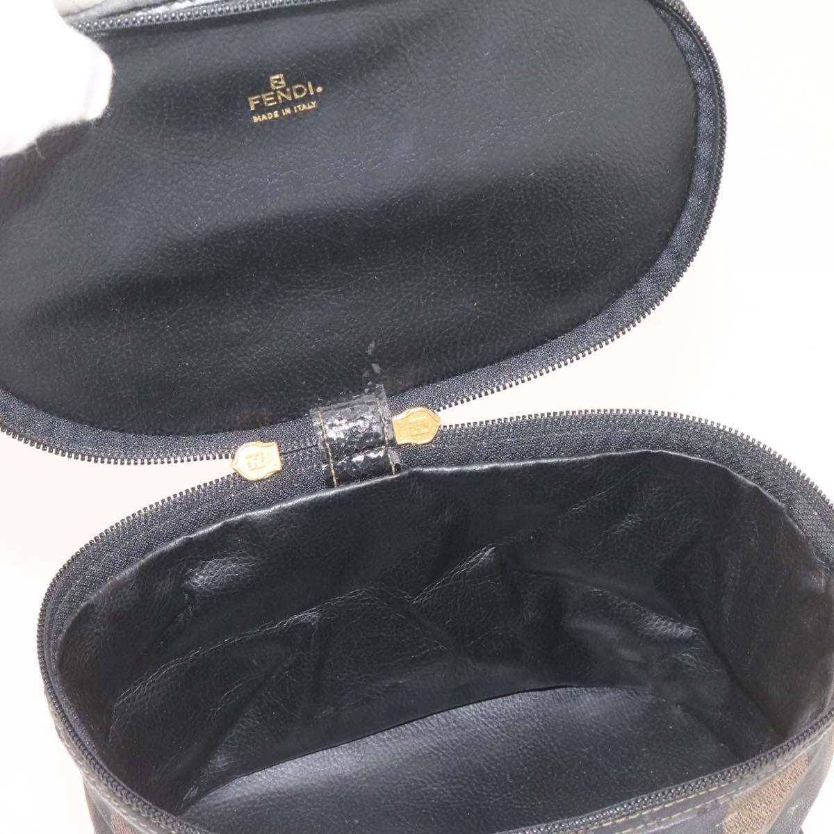 FENDI Shoulder Bag Canvas 2Set Black Brown ar5459
