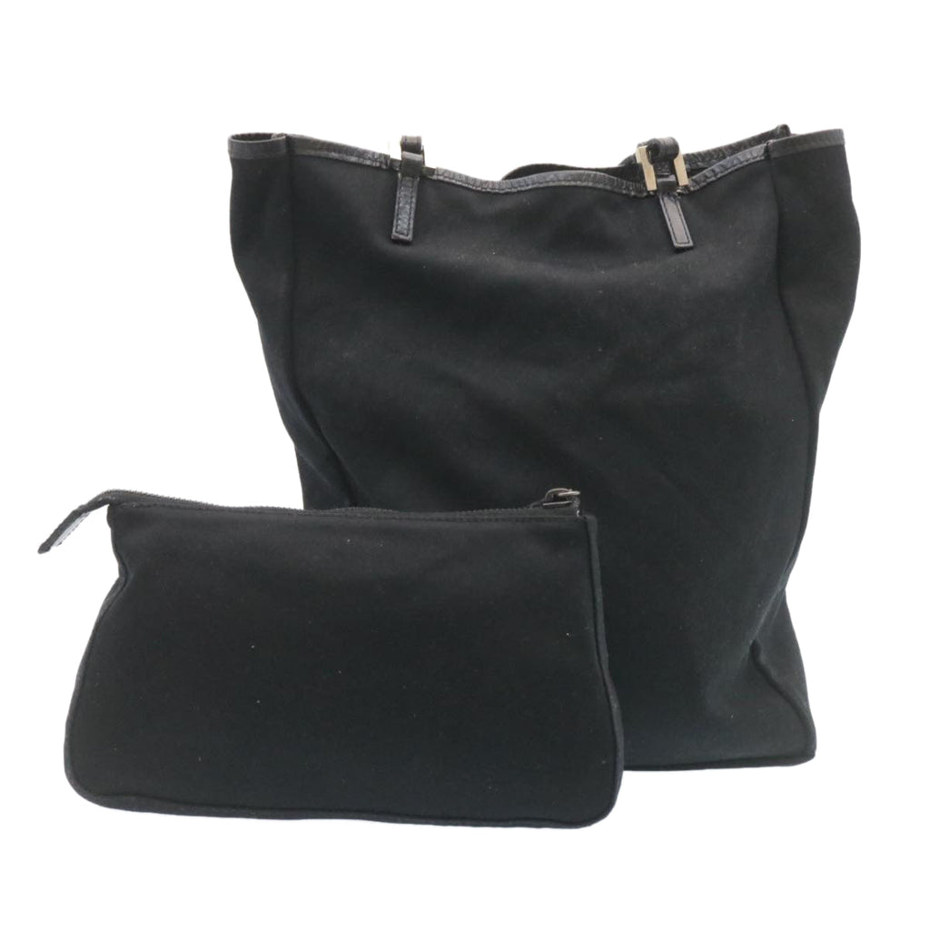 FENDI Pouch Hand Bag Nylon 2Set Black ar5688