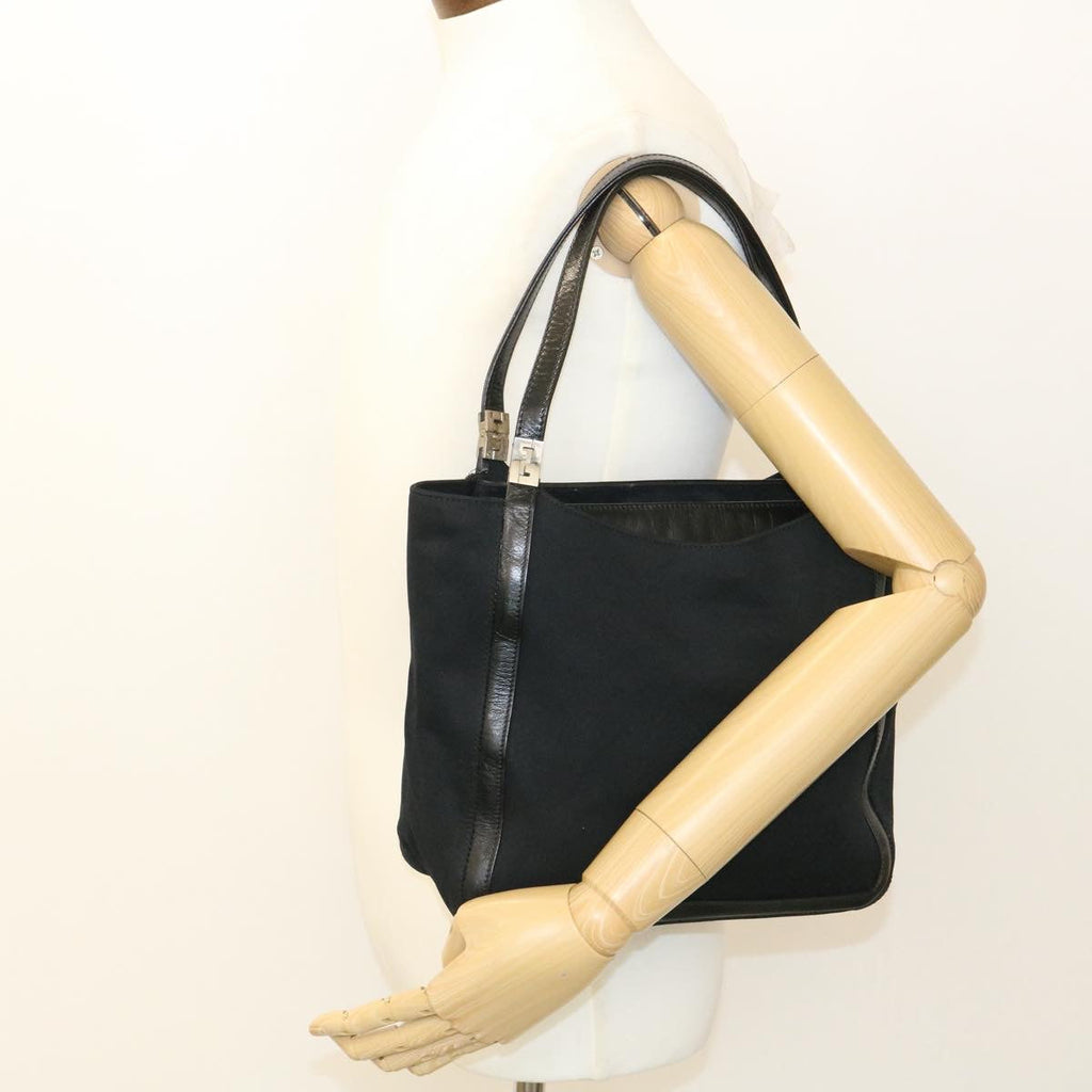 FENDI Hand Bag Nylon Black ar5884