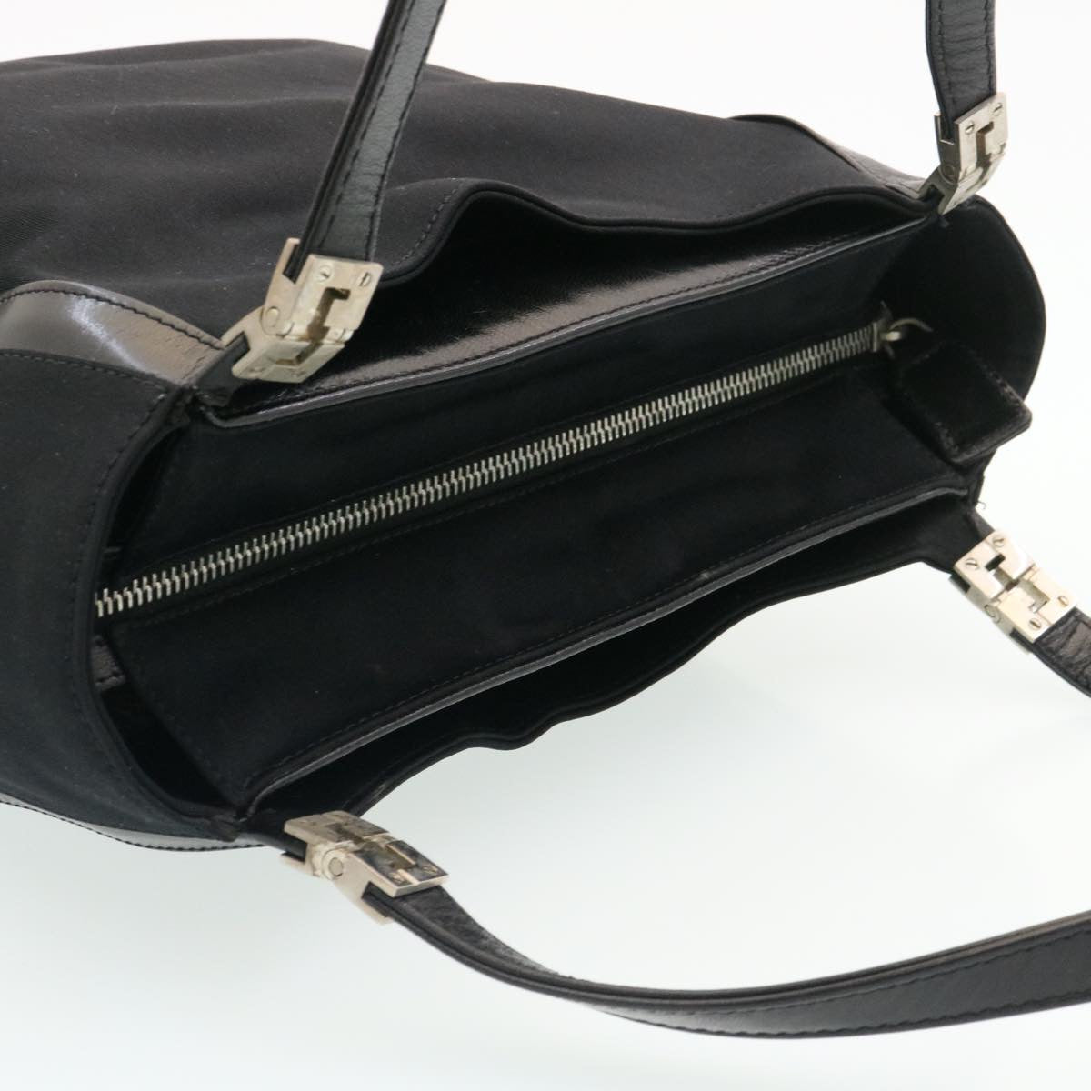 FENDI Hand Bag Nylon Black ar5884