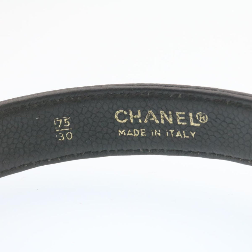 CHANEL Caviar Skin Waist Pouch Leather Black CC ar5893A