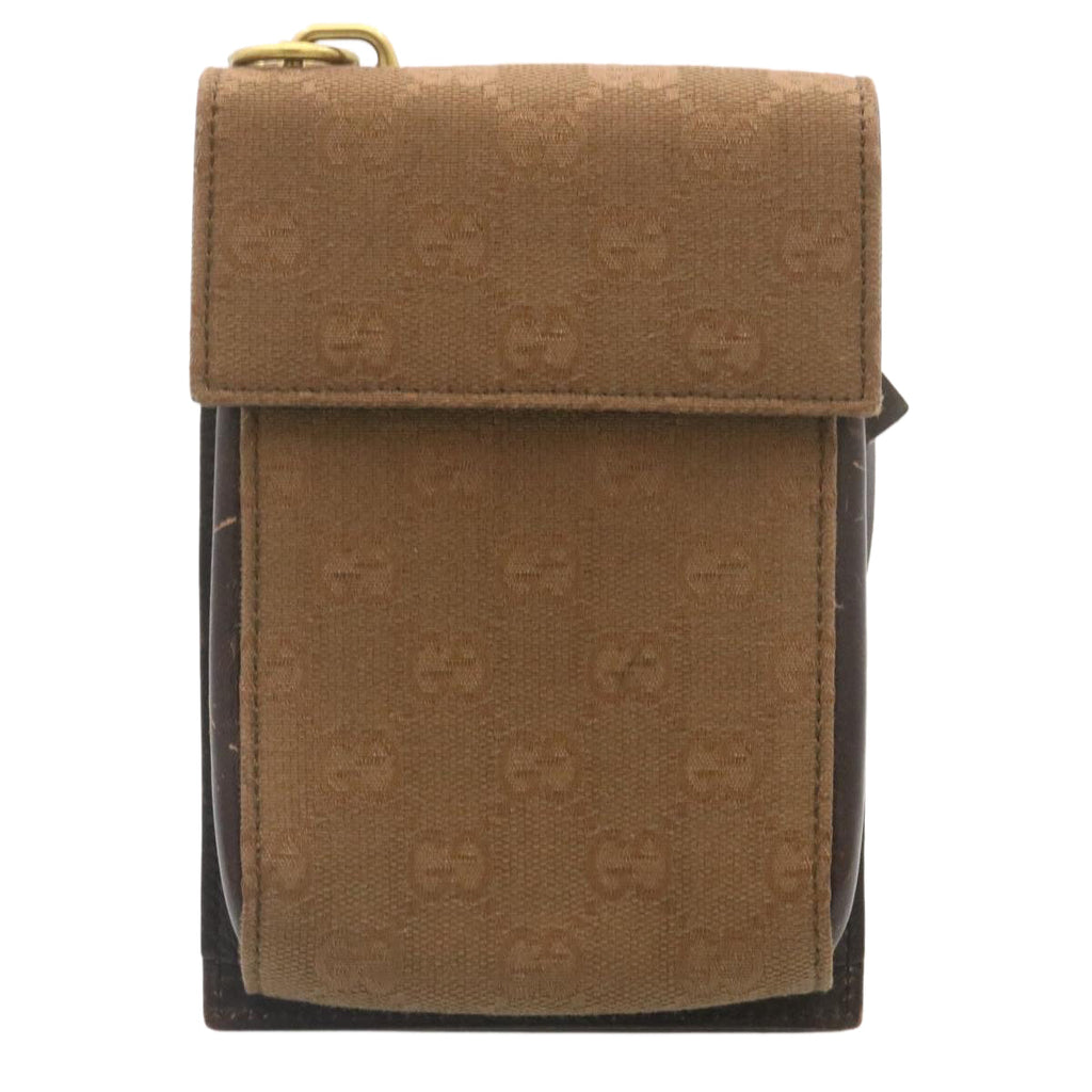GUCCI GG Canvas Shoulder Pouch Beige ar6289