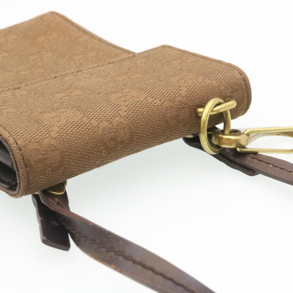 GUCCI GG Canvas Shoulder Pouch Beige ar6289