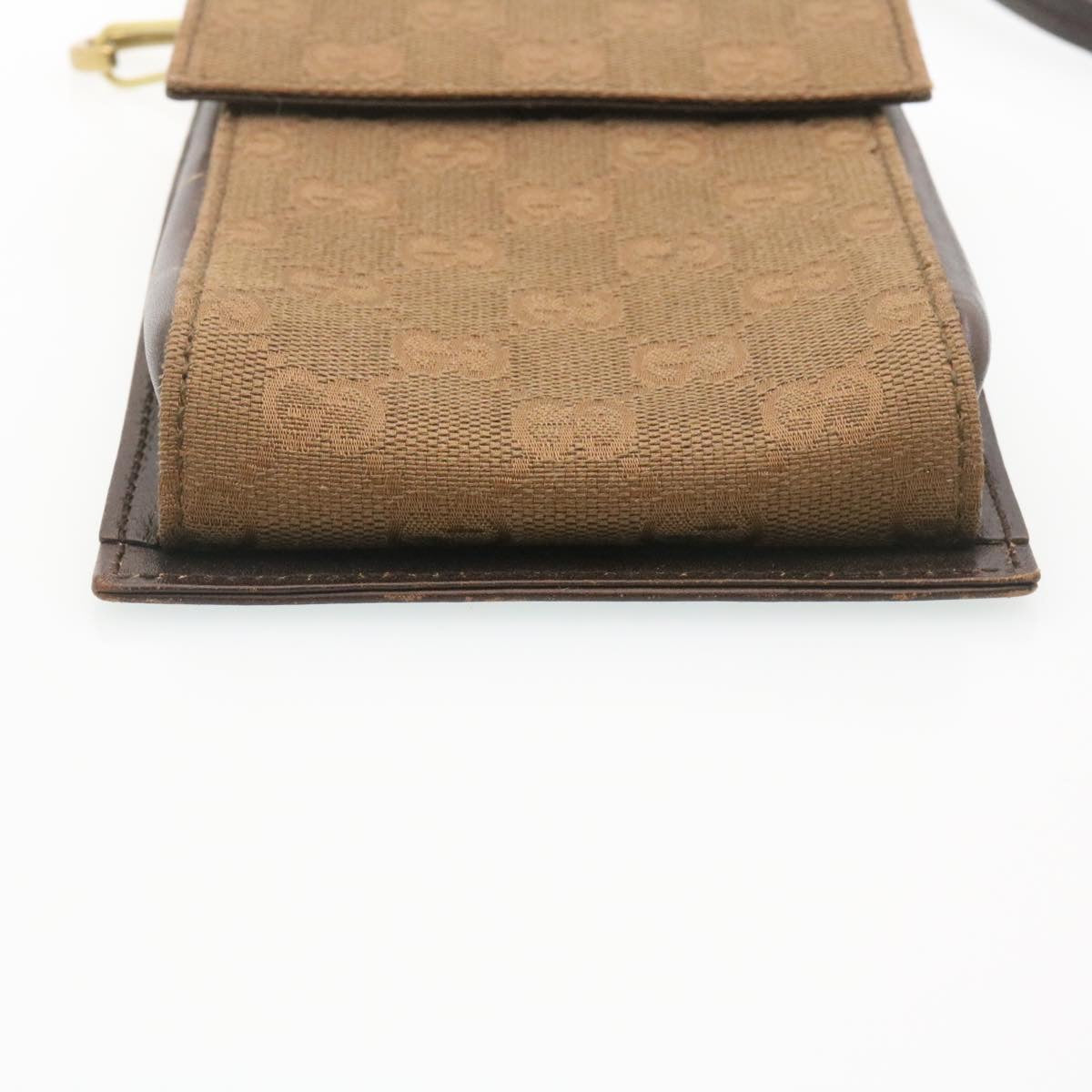 GUCCI GG Canvas Shoulder Pouch Beige ar6289
