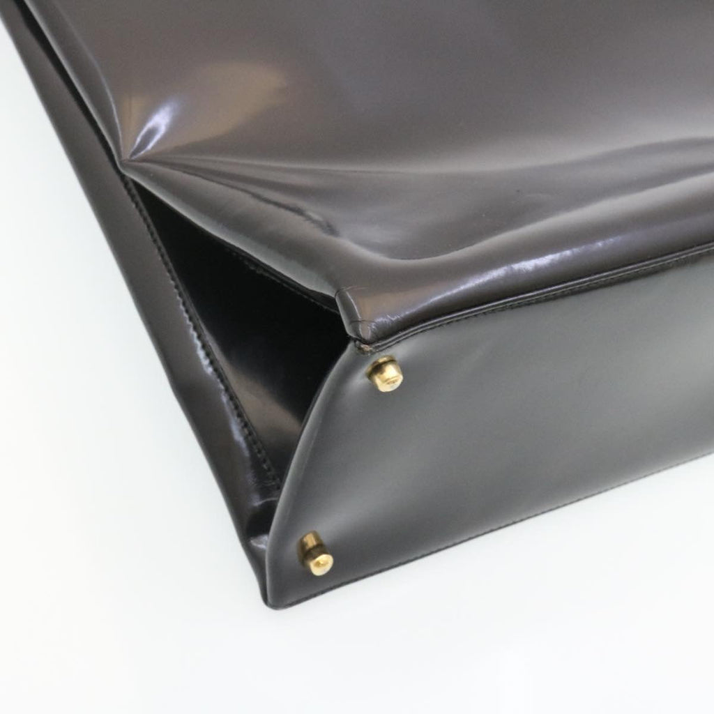 GUCCI Bamboo Tote Bag Leather Black ar6293