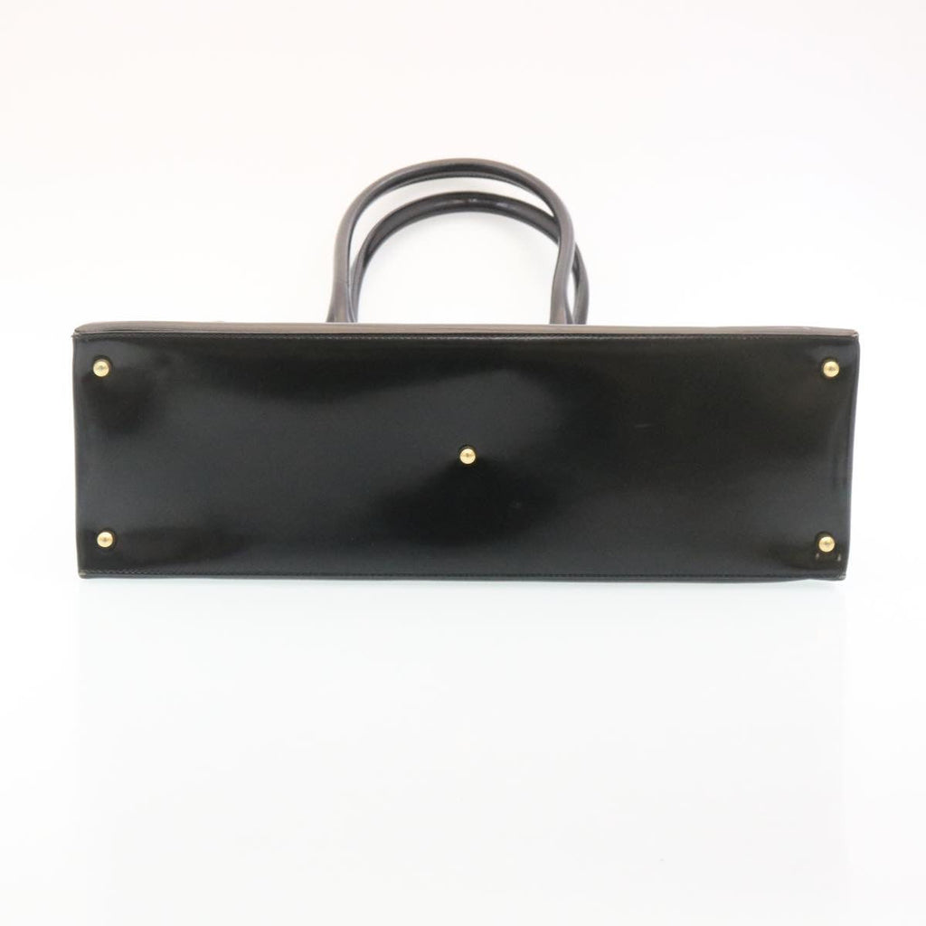 GUCCI Bamboo Tote Bag Leather Black ar6293