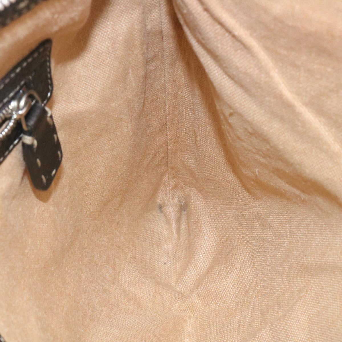 FENDI Shoulder Bag Leather Brown ar6319