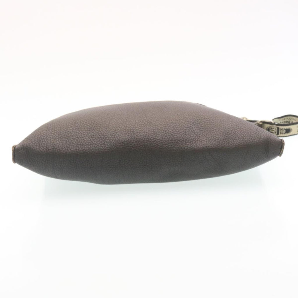 FENDI Shoulder Bag Leather Brown ar6319