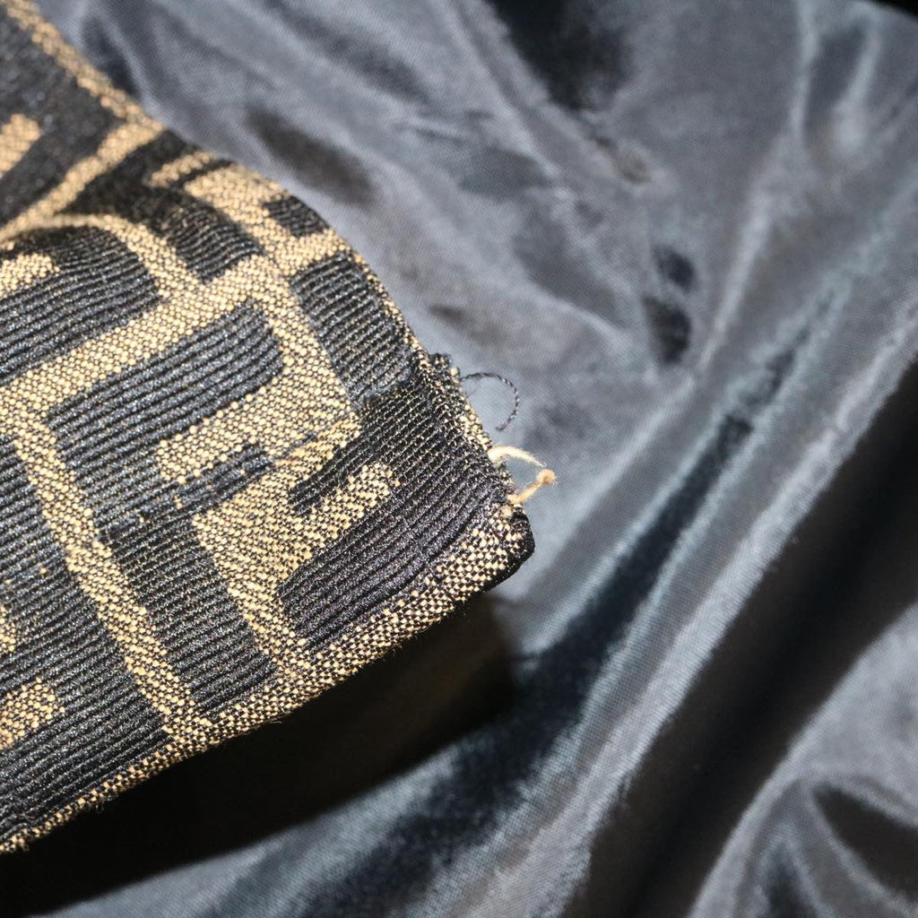 FENDI Zucca Canvas Coat Jacket Brown Black ar6369