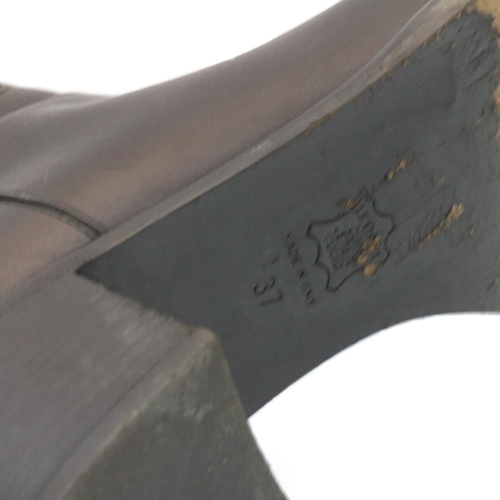 FENDI Zucca Canvas long boots Leather Brown Black ar6412