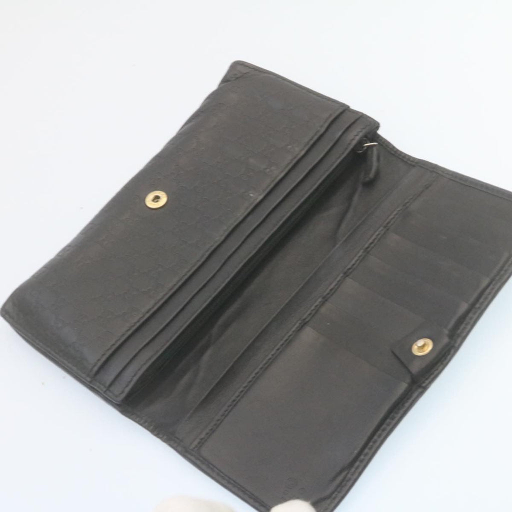 GUCCI GG Canvas Long Wallet Leather 6Set Black Brown ar6414