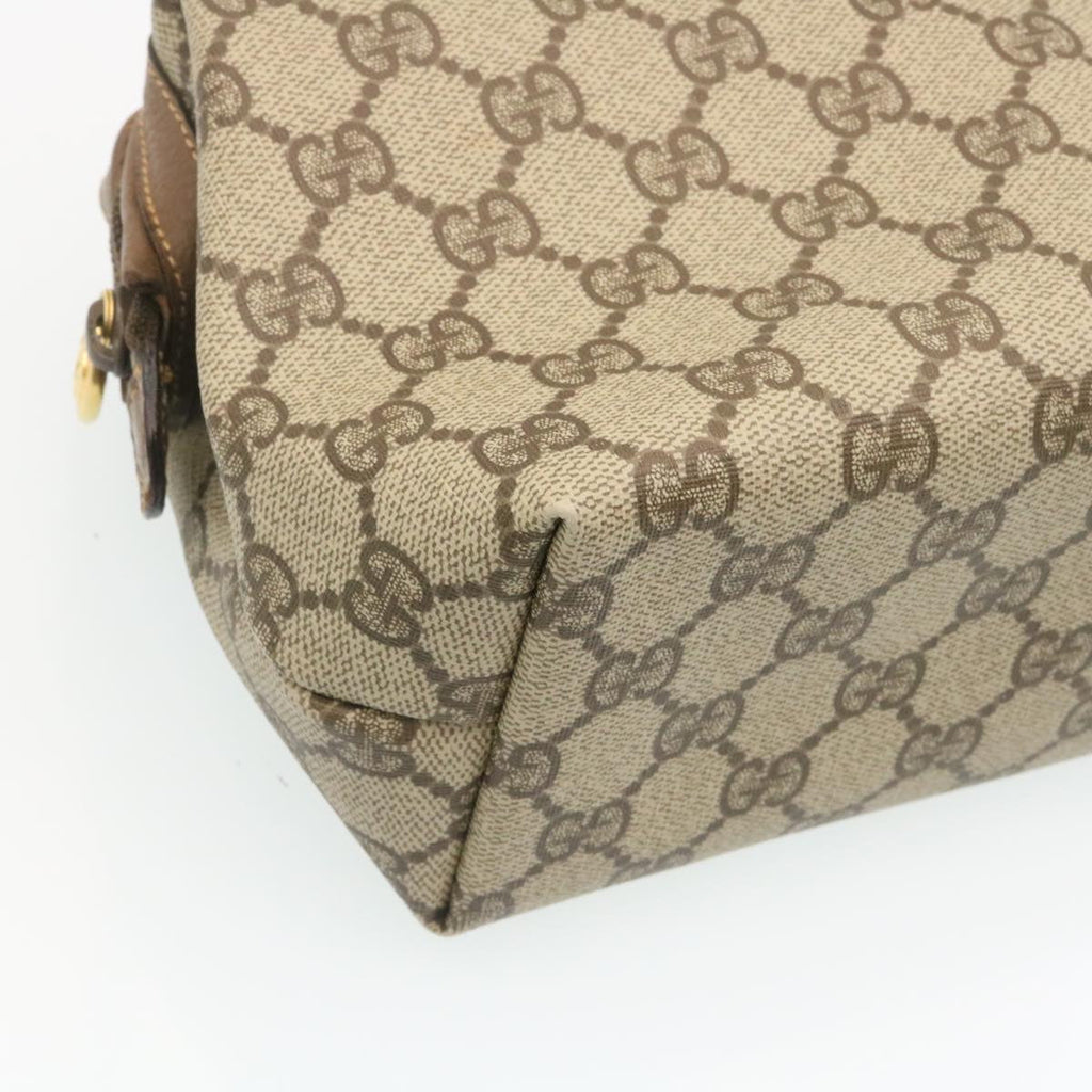 GUCCI GG Canvas Pouch PVC Leather Beige ar6441
