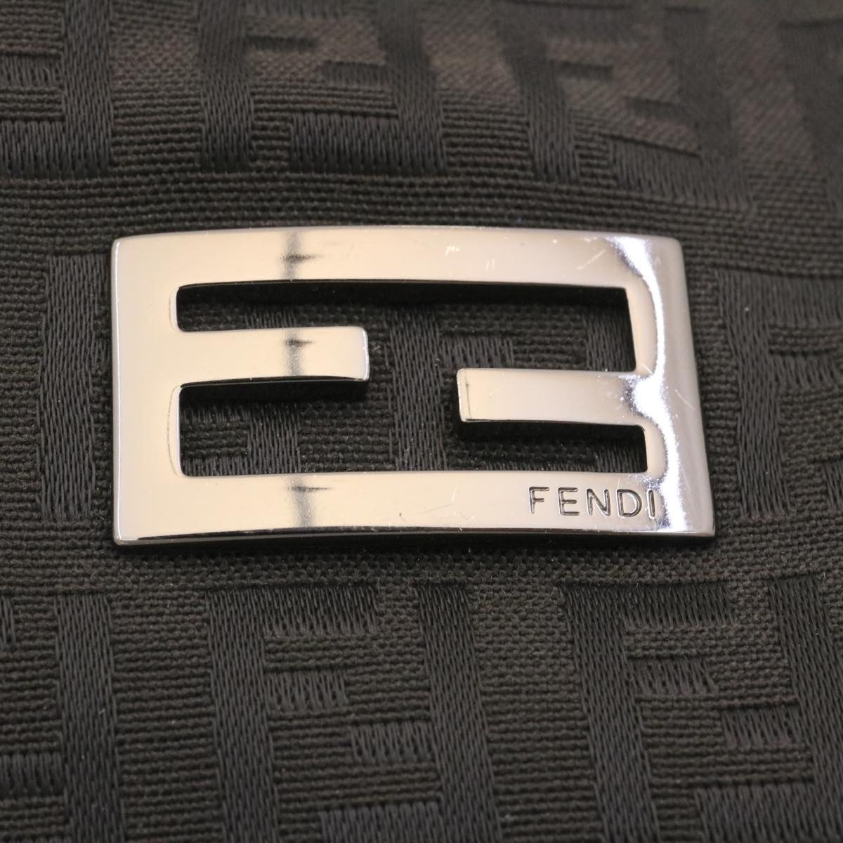FENDI Zucchino Canvas Tote Bag Black ar6460