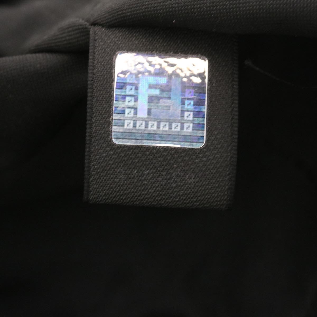 FENDI Zucchino Canvas Tote Bag Black ar6460