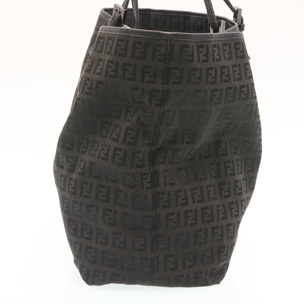 FENDI Zucchino Canvas Tote Bag Black ar6460
