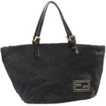 FENDI Hand Bag Unborn Calf SkinLeather Black ar6571