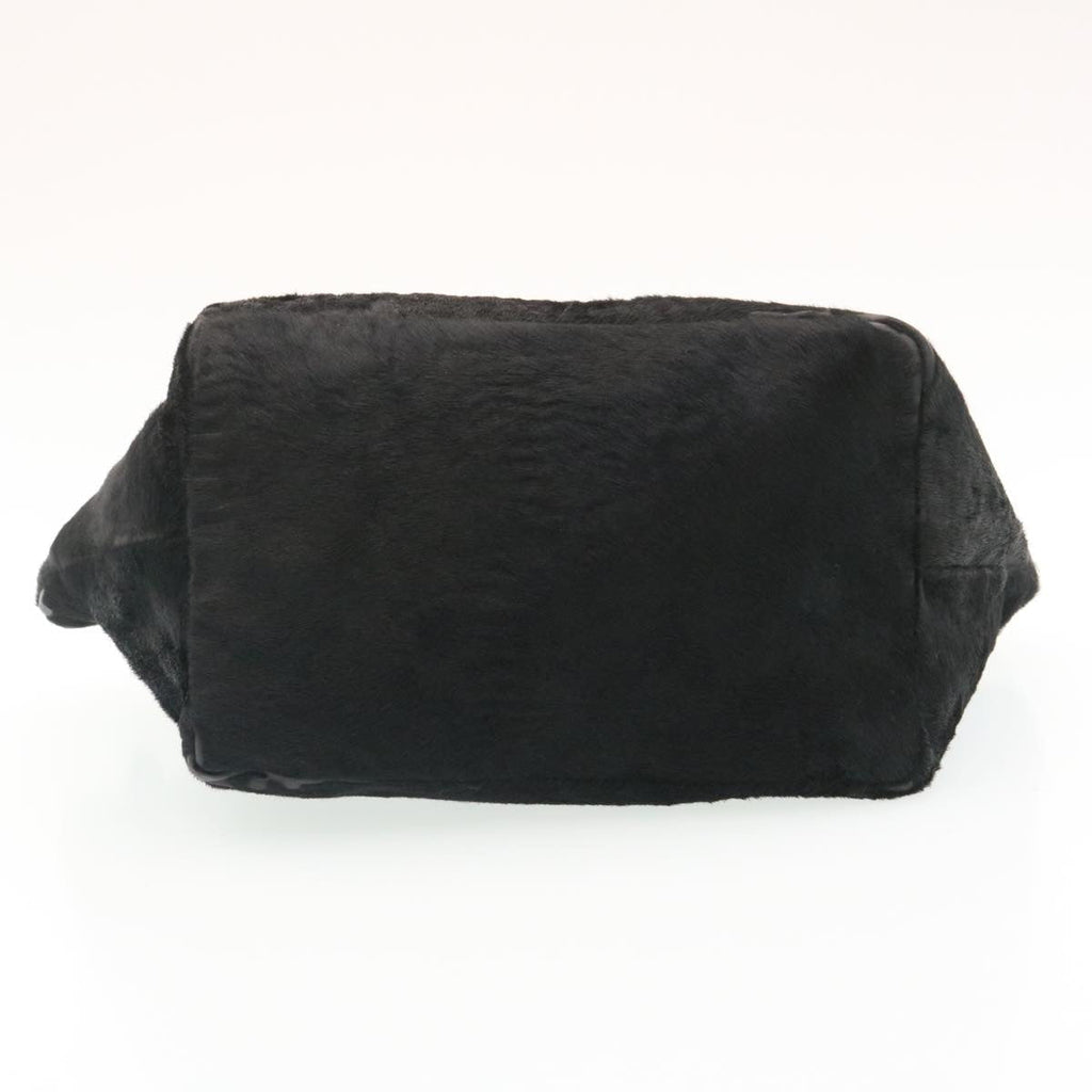 FENDI Hand Bag Unborn Calf SkinLeather Black ar6571