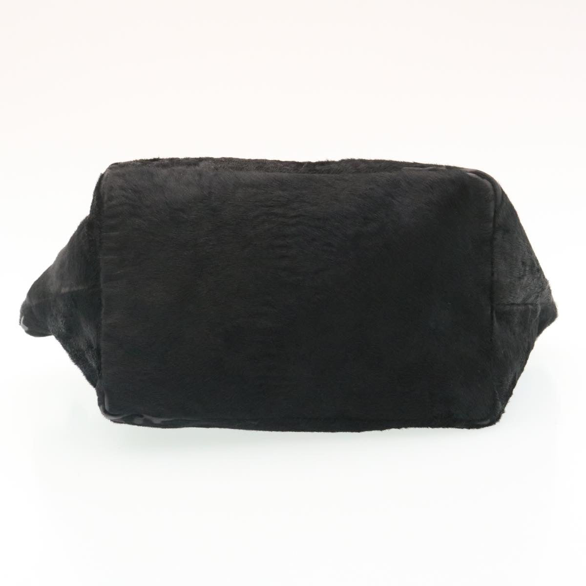 FENDI Hand Bag Unborn Calf SkinLeather Black ar6571