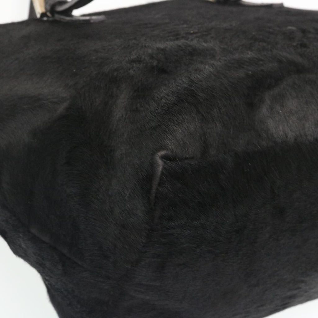 FENDI Hand Bag Unborn Calf SkinLeather Black ar6571