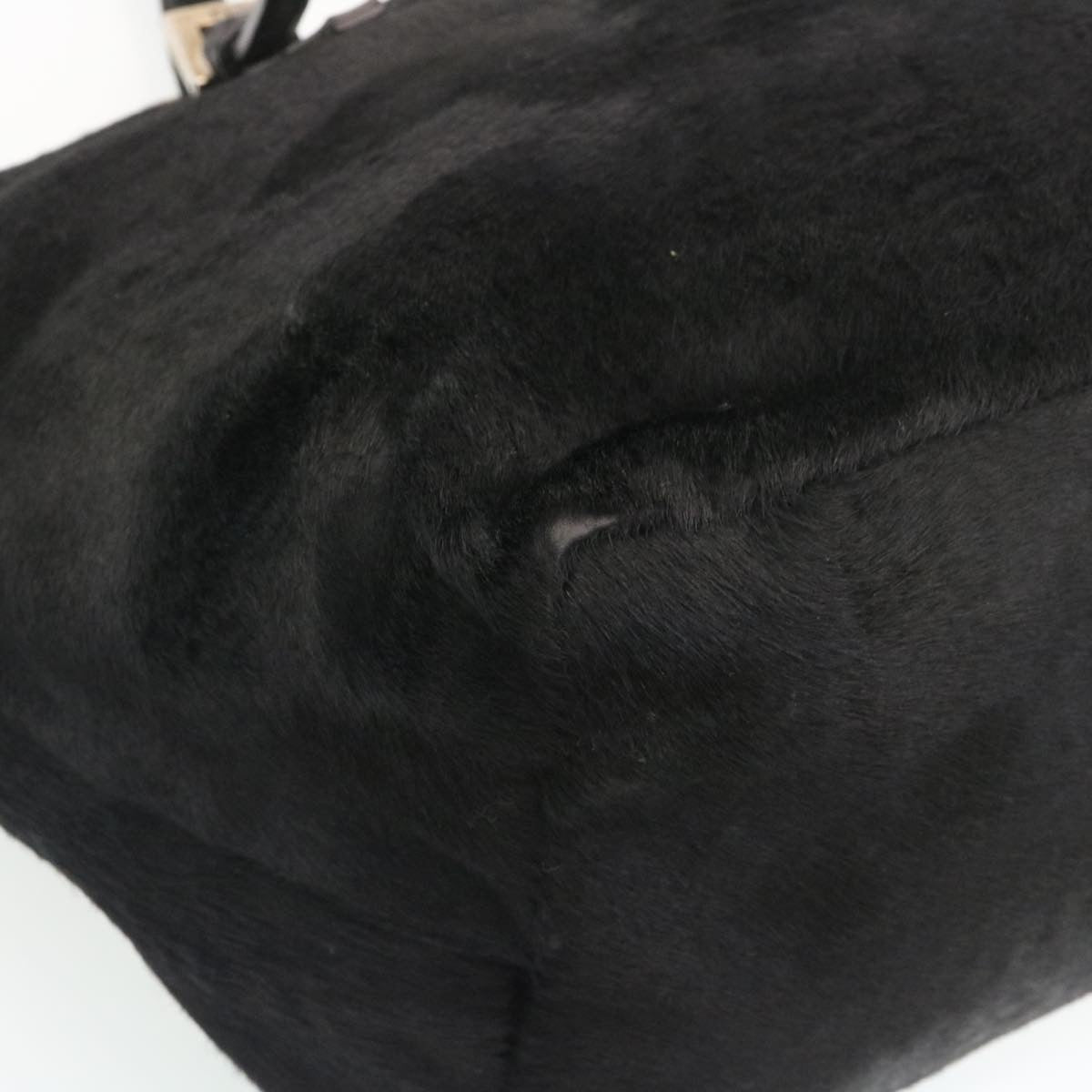 FENDI Hand Bag Unborn Calf SkinLeather Black ar6571