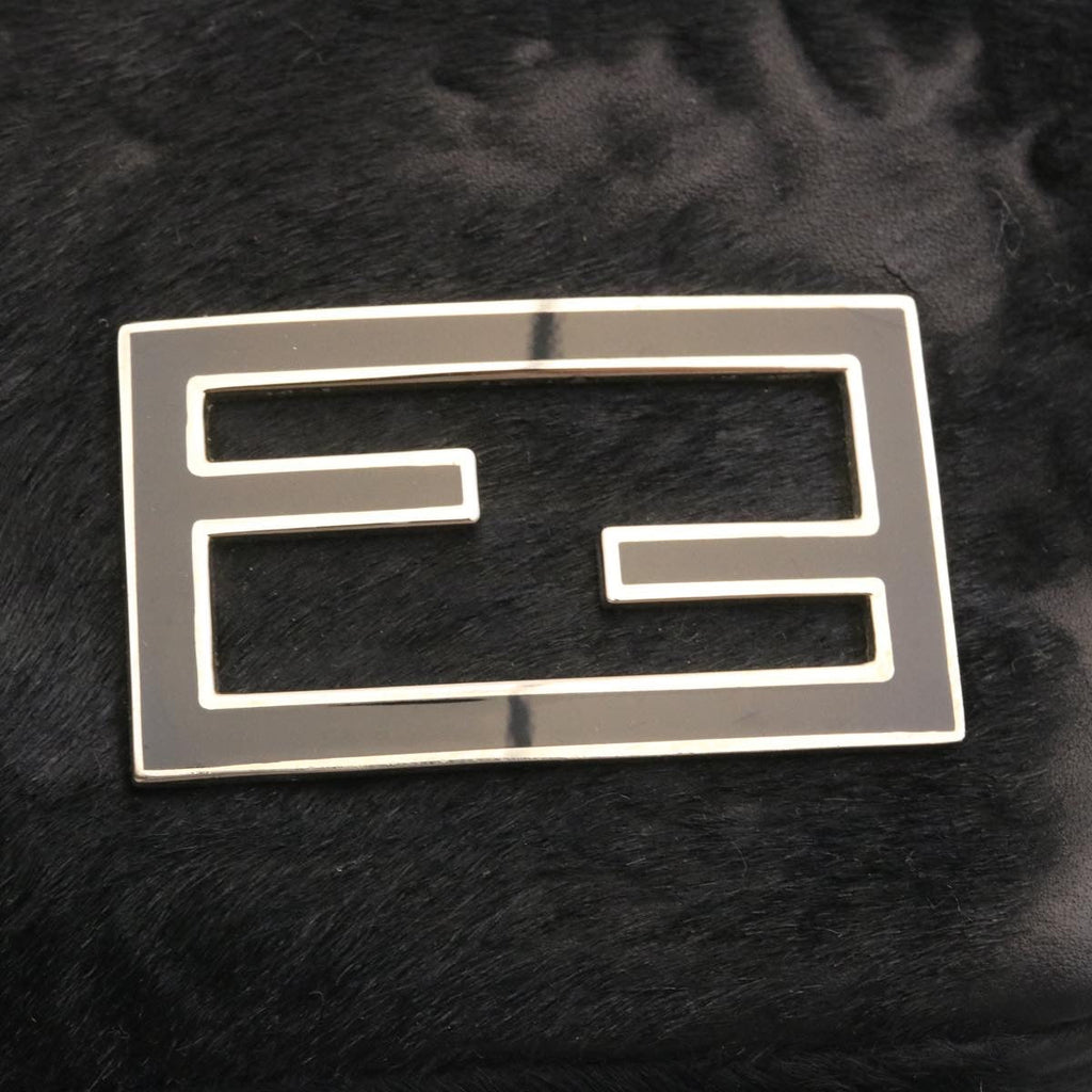FENDI Hand Bag Unborn Calf SkinLeather Black ar6571