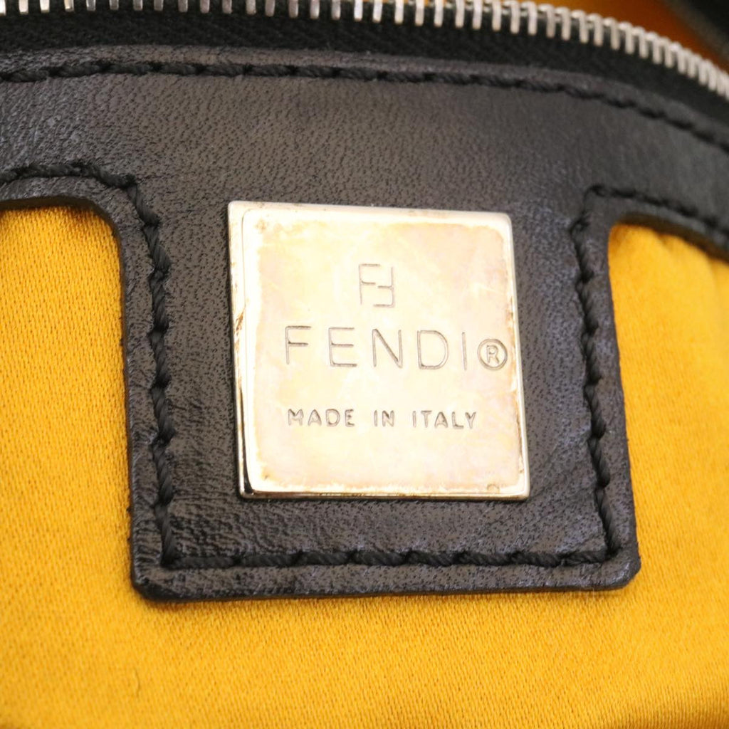 FENDI Hand Bag Unborn Calf SkinLeather Black ar6571