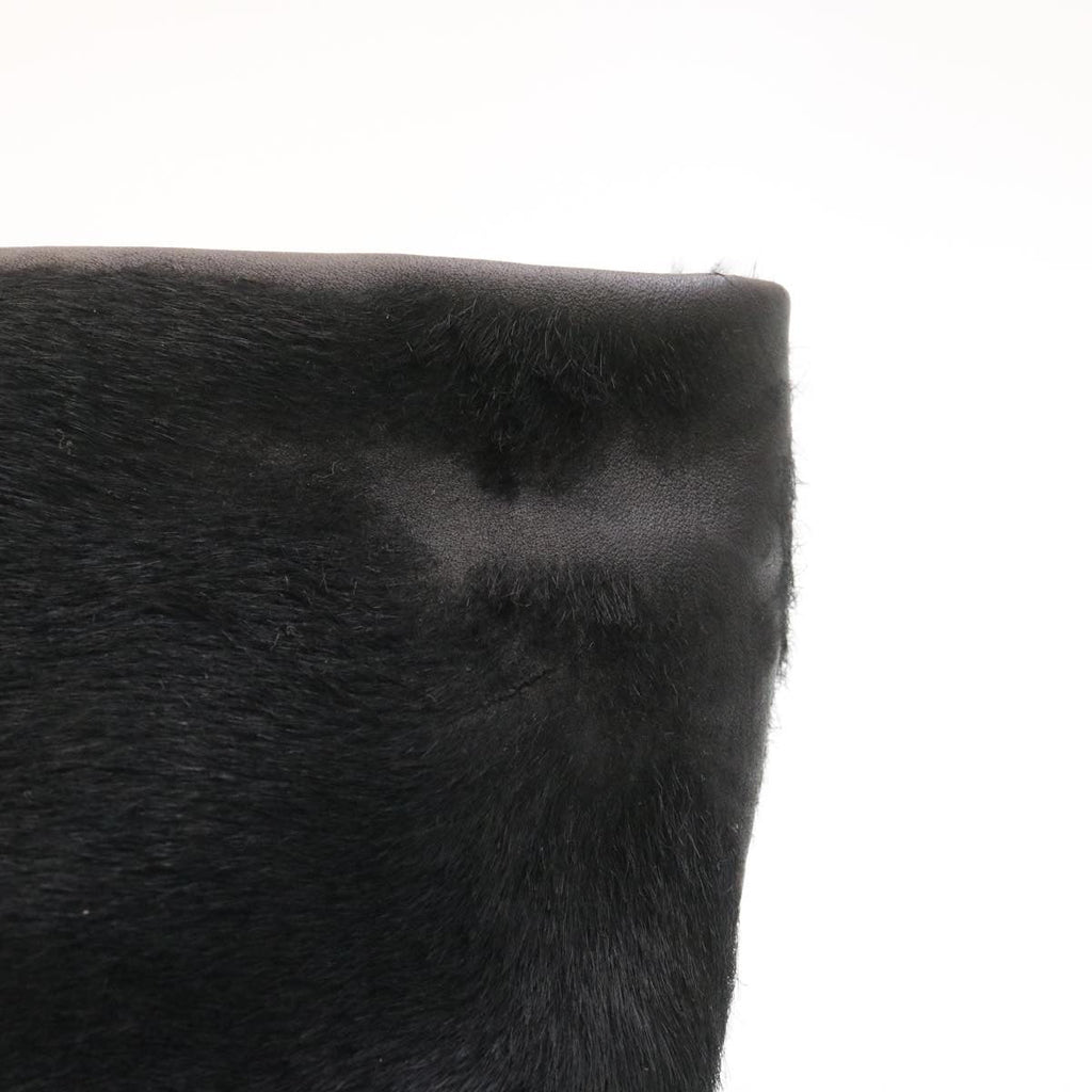 FENDI Hand Bag Unborn Calf SkinLeather Black ar6571