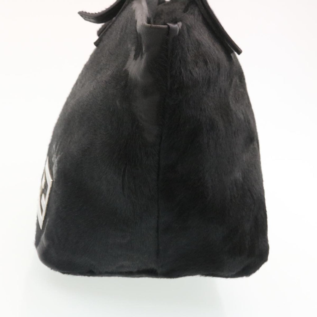 FENDI Hand Bag Unborn Calf SkinLeather Black ar6571