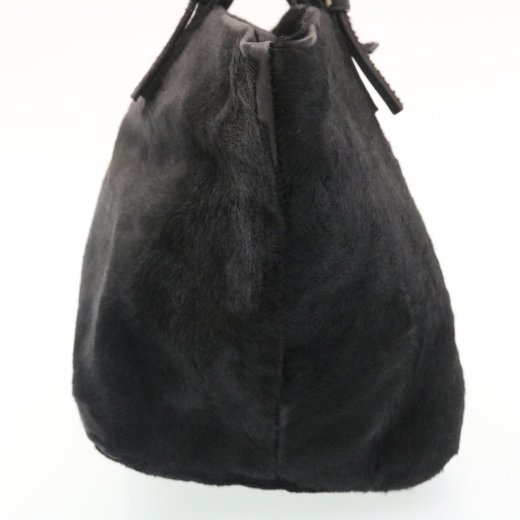 FENDI Hand Bag Unborn Calf SkinLeather Black ar6571