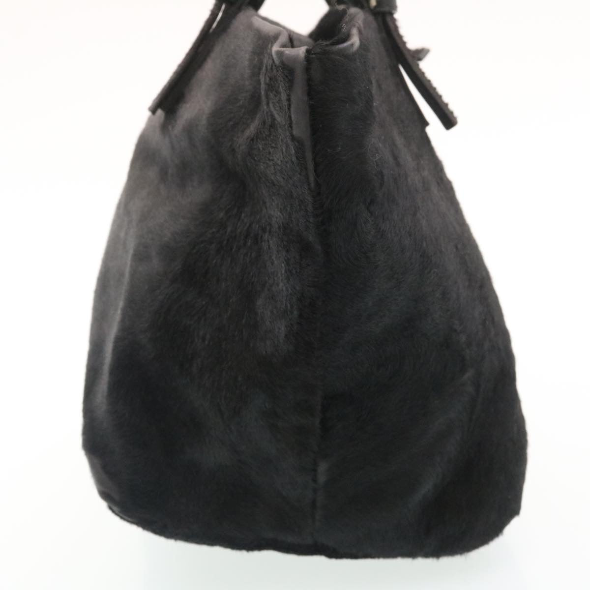 FENDI Hand Bag Unborn Calf SkinLeather Black ar6571