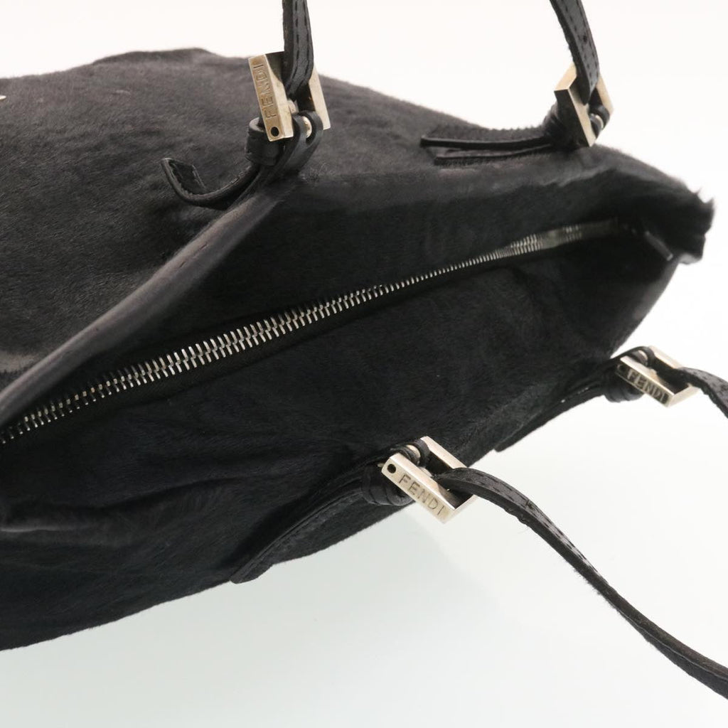 FENDI Hand Bag Unborn Calf SkinLeather Black ar6571