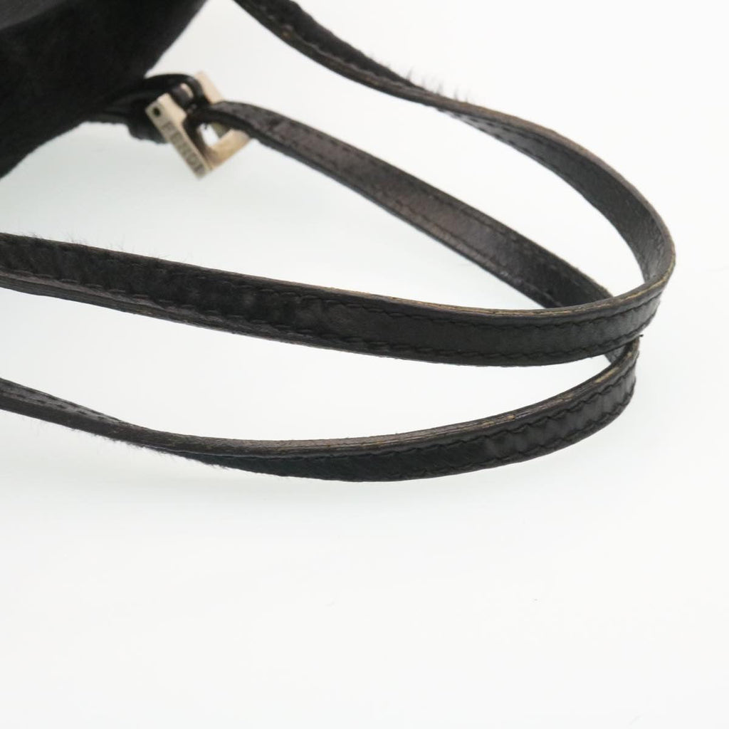 FENDI Hand Bag Unborn Calf SkinLeather Black ar6571