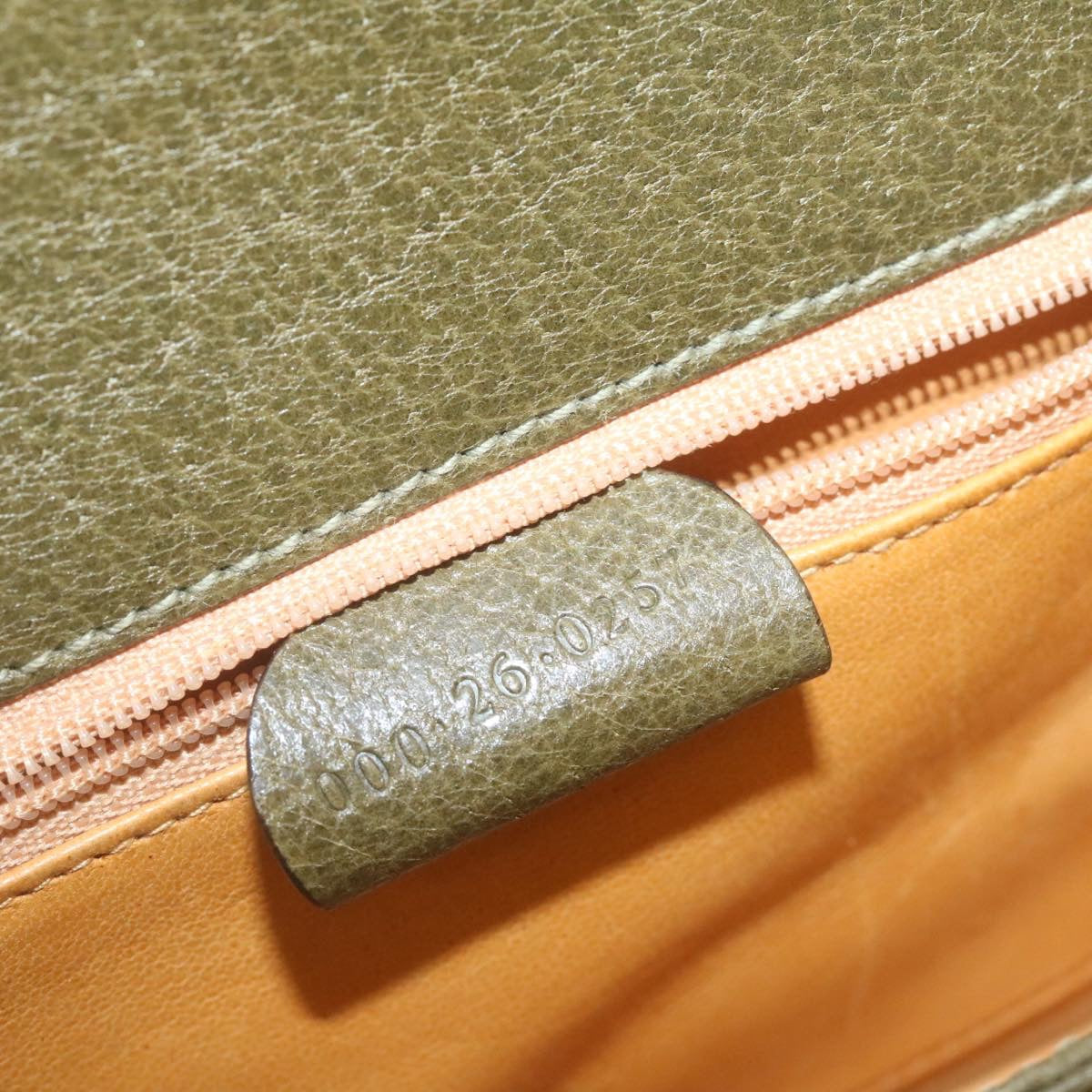 GUCCI Hand Bag Leather 2Way Green ar6613