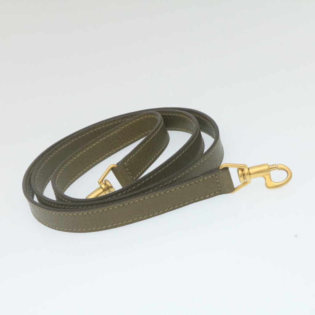 GUCCI Hand Bag Leather 2Way Green ar6613