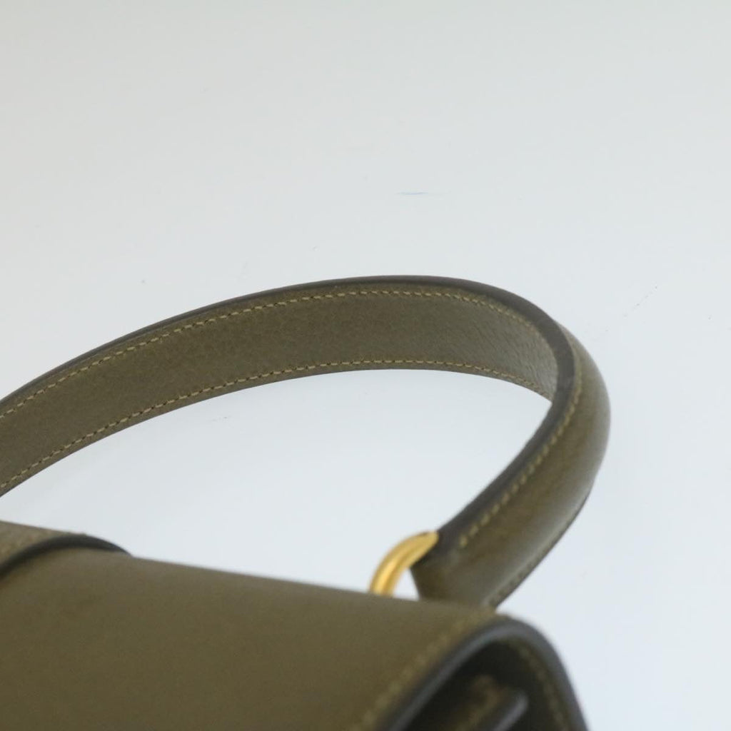 GUCCI Hand Bag Leather 2Way Green ar6613