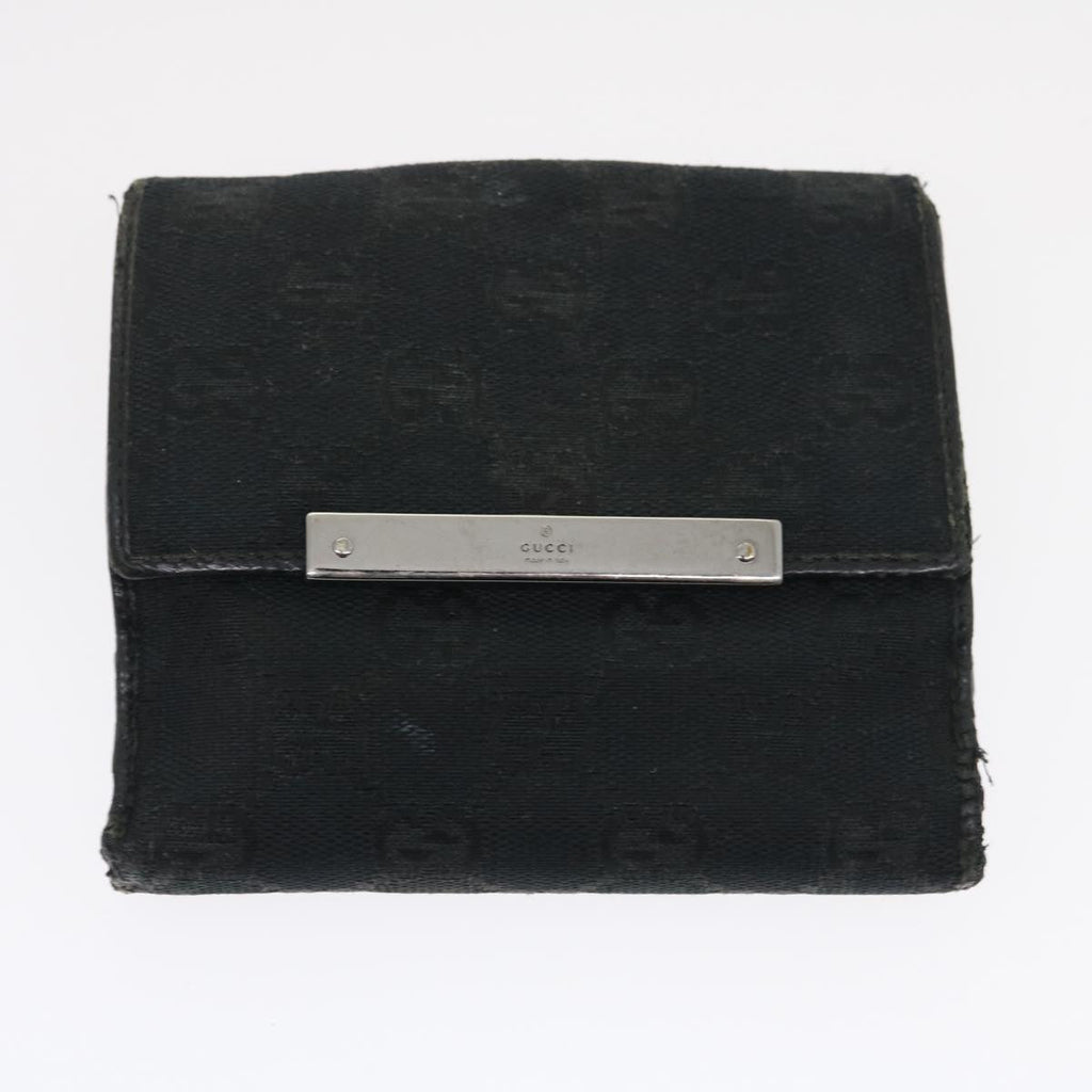 GUCCI GG Canvas Wallet Leather 7Set Beige Black ar6790