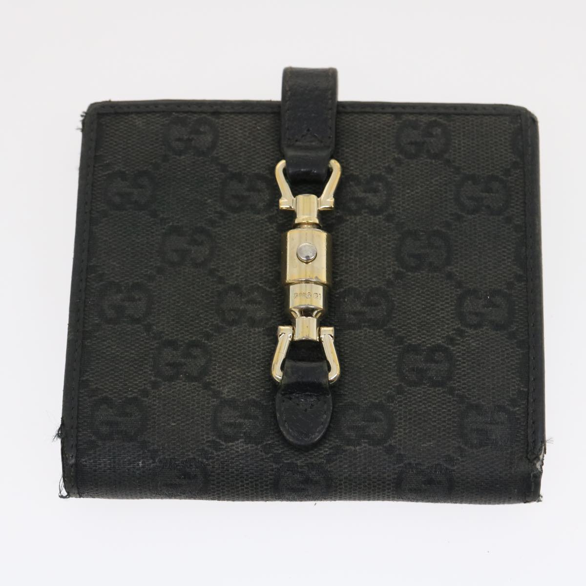 GUCCI GG Canvas Wallet Leather 7Set Beige Black ar6790