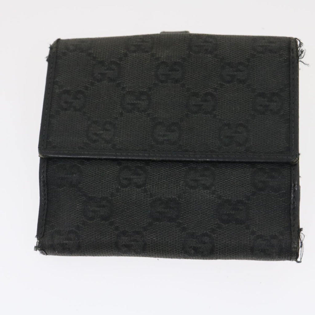 GUCCI GG Canvas Wallet Leather 7Set Beige Black ar6790