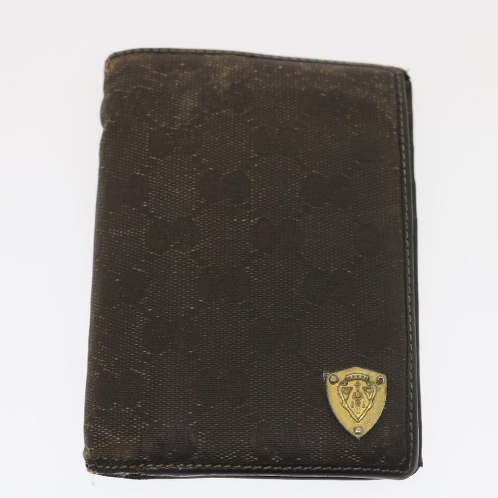 GUCCI GG Canvas Wallet Leather 7Set Beige Black ar6790