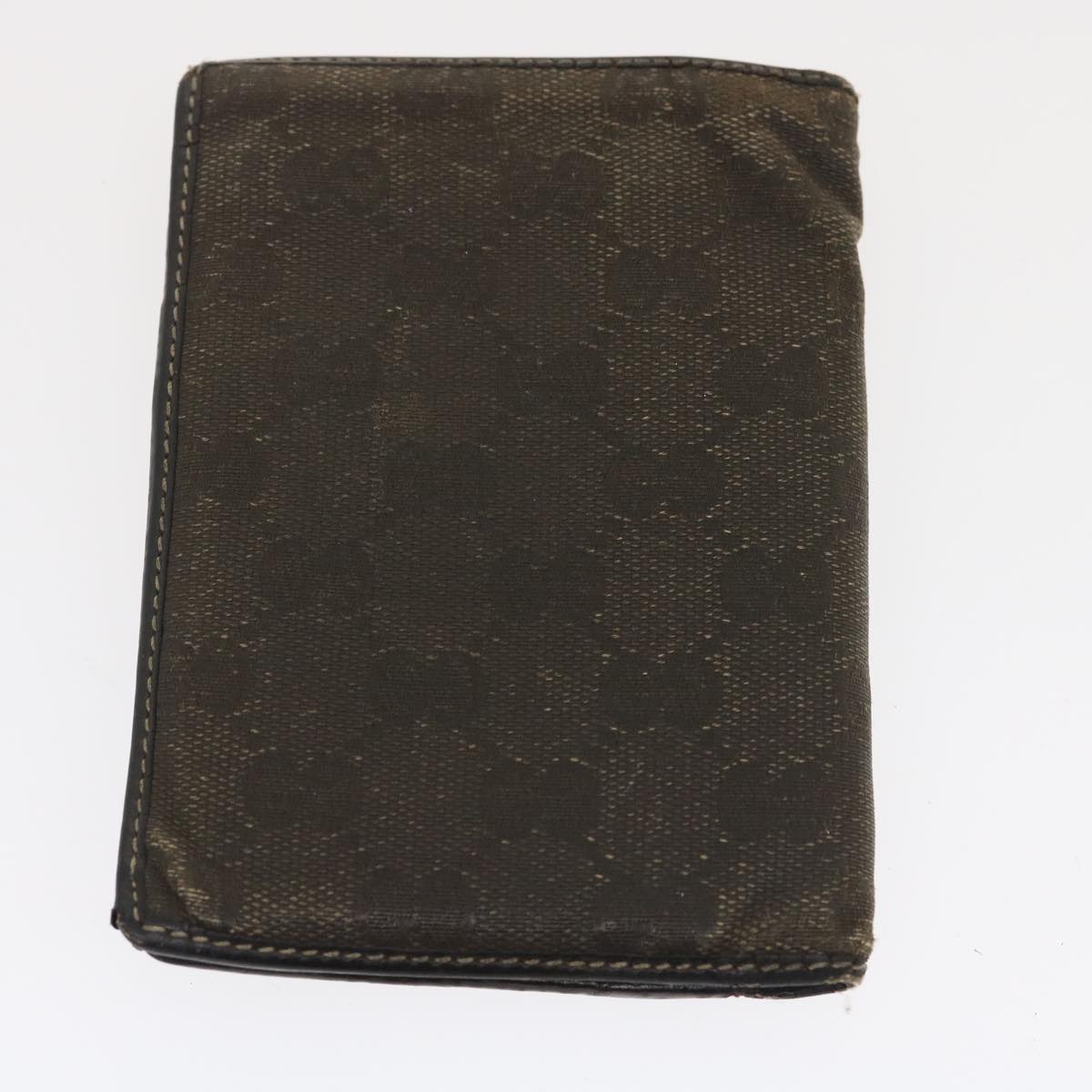 GUCCI GG Canvas Wallet Leather 7Set Beige Black ar6790