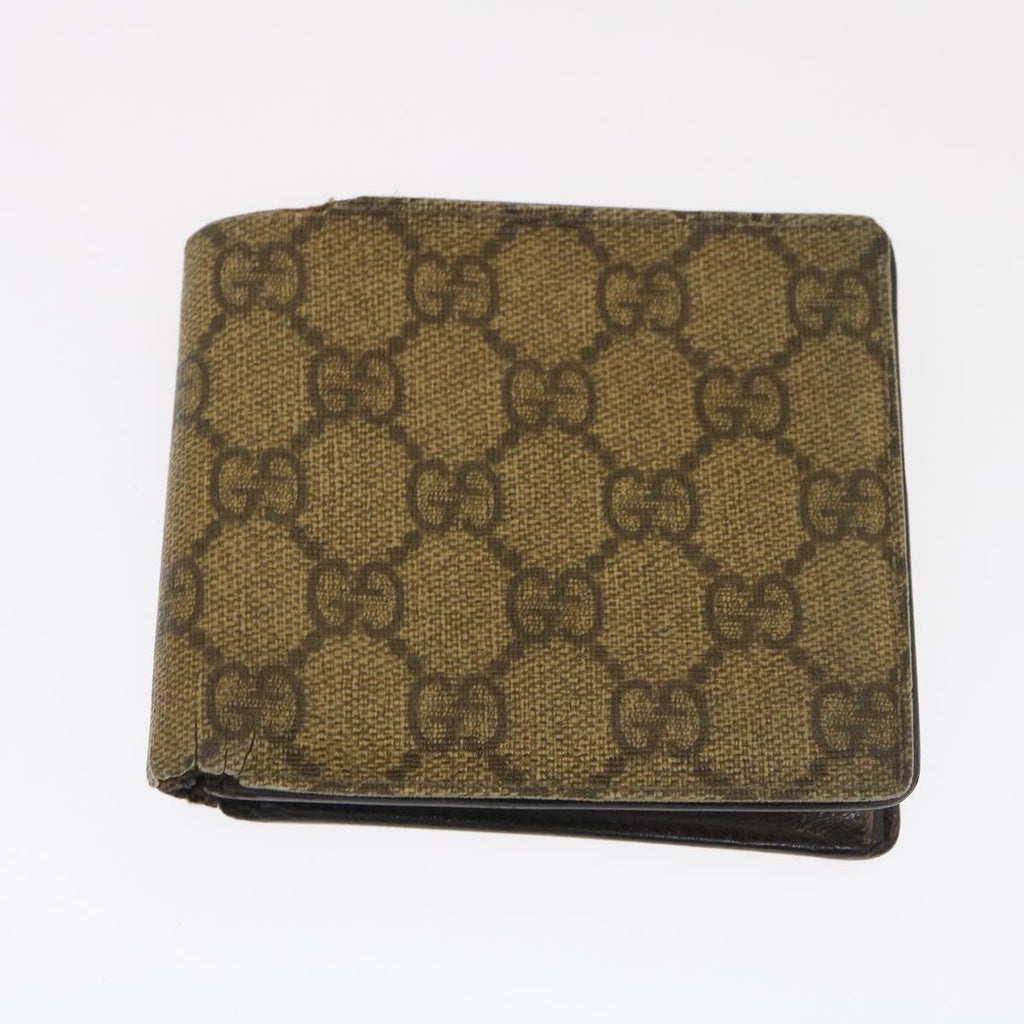 GUCCI GG Canvas Wallet Leather 7Set Beige Black ar6790