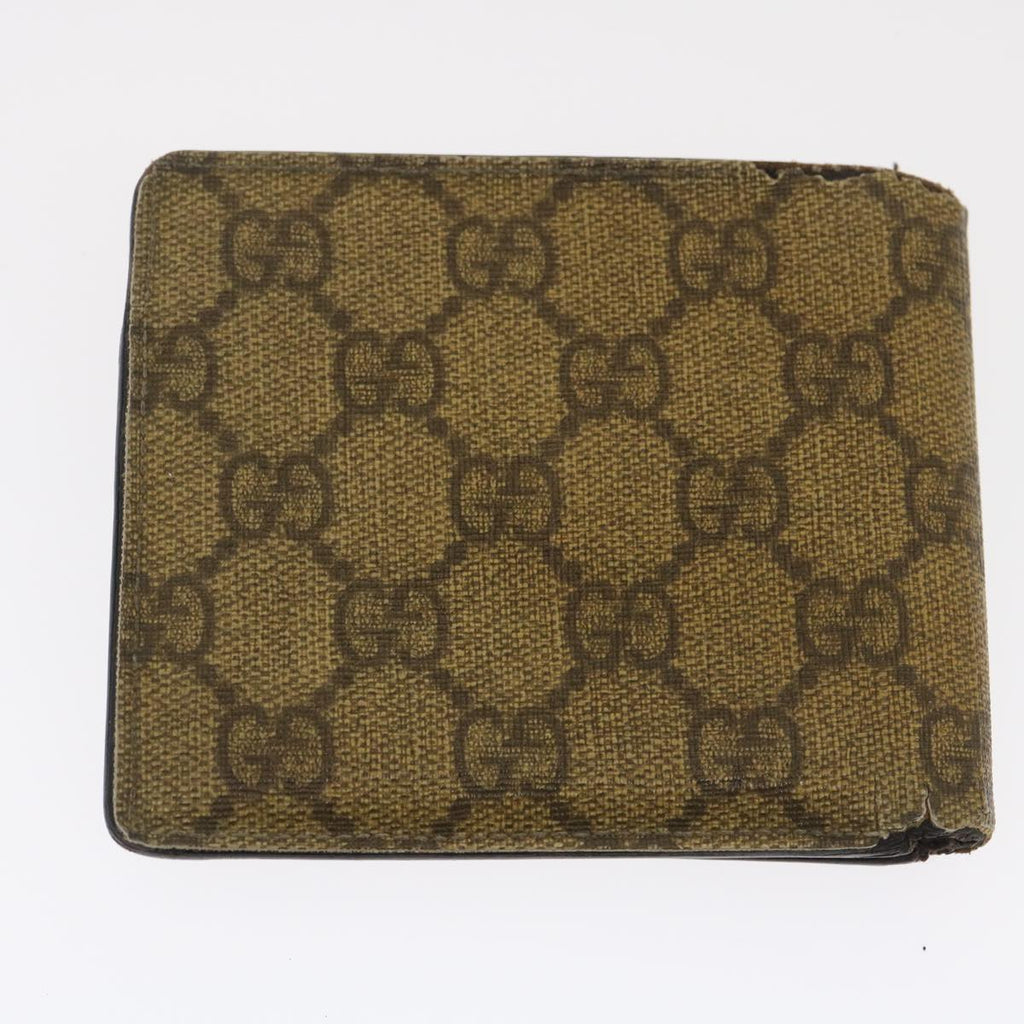 GUCCI GG Canvas Wallet Leather 7Set Beige Black ar6790