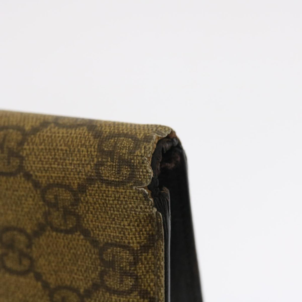 GUCCI GG Canvas Wallet Leather 7Set Beige Black ar6790