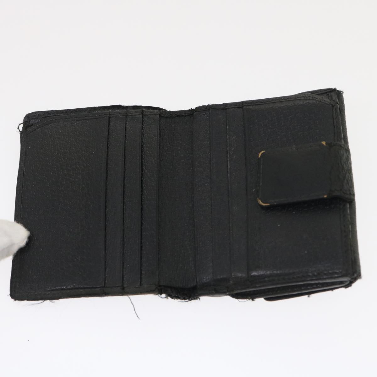 GUCCI GG Canvas Wallet Leather 7Set Beige Black ar6790