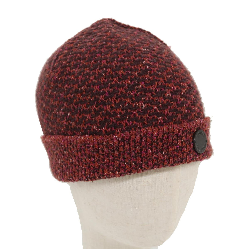 FENDI Beanie Watch Cap knitted Wool Brown Red ar6833