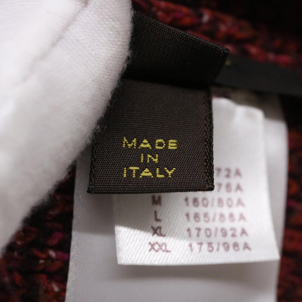 FENDI Beanie Watch Cap knitted Wool Brown Red ar6833